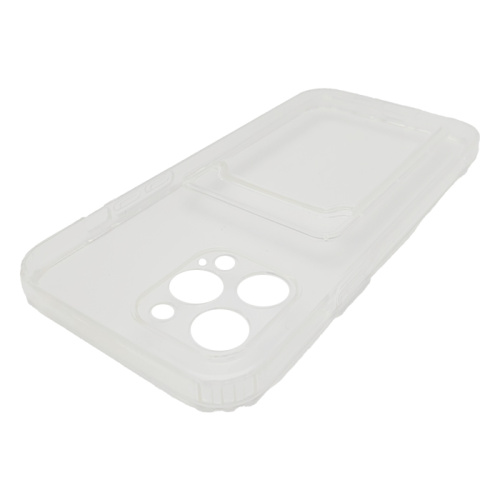 Чехол-силикон card holder iphone 12 pro max (6.7) прозрачный