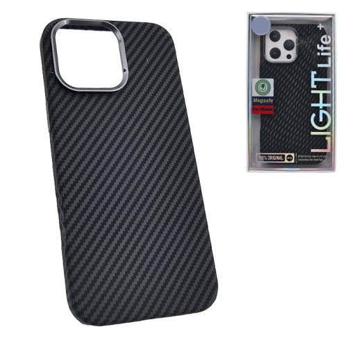 Чехол-крышка #47 light carbone (magsafe) для iphone 14 pro черный