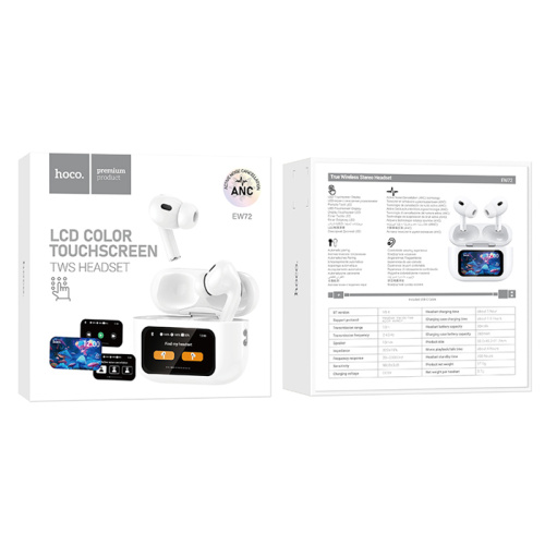 Hoco tws ew72 с экраном белые