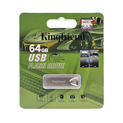 64gb usb kingfriend cеребристая