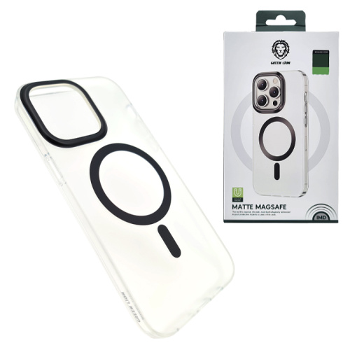 Чехол-крышка green lion matte magsafe case для iphone 14 pro черный