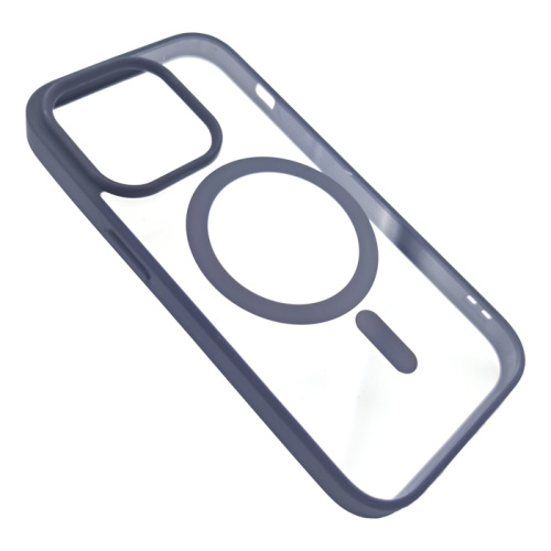 Чехол-силикон #71 clear case magsafe (magnetic) для iphone 14 pro фиолетовый
