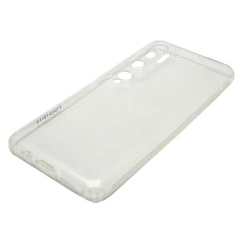 Чехол силиконовый faison для xiaomi mi note 10 pro, ca-14, light, тонкий, прозрачный, глянцевый