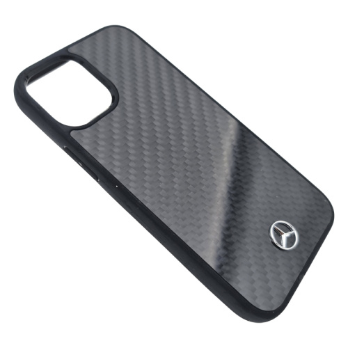 Чехол-крышка mercedes-benz карбон для iphone 12 mini (5.4) черный 