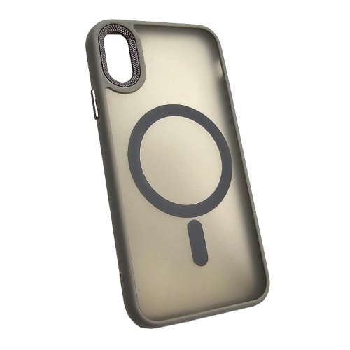 Чехол-крышка #83 magnetic collection mil-std для iphone x/xs серый