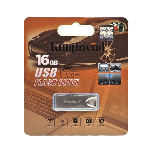 16gb usb kingfriend cеребристая