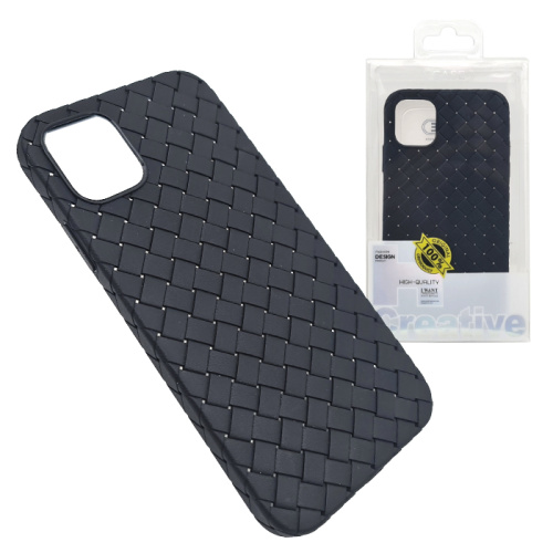 Чехол-силикон new skin плетенка для iphone 11 черный