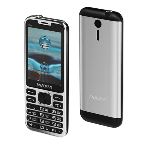 Тел.maxvi x10i metallic silver (eac)