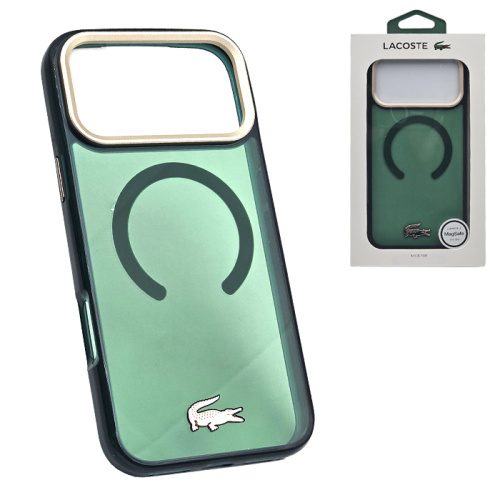 Чехол-крышка #32 lacoste (magsafe) для iphone 17 pro max зеленый (xufwae)