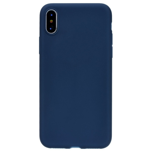 Чехол-силикон bm matte color iphone x/xs темно-синий