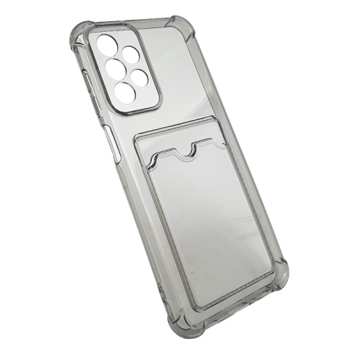 Чехол-силикон card holder Samsung a23 темно-прозрачный
