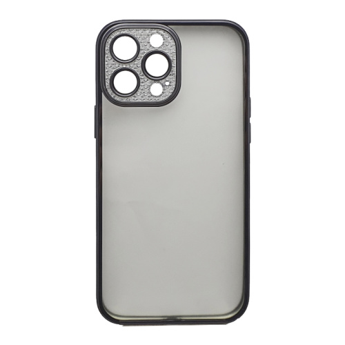 Чехол силикон coque стразы для iphone 13 pro черный