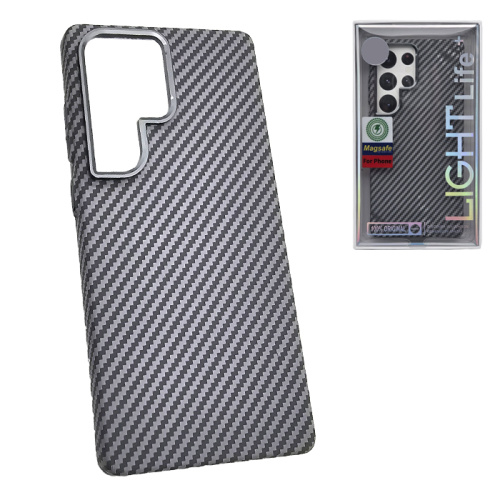 Чехол-крышка #47 light carbone (magsafe) для Samsung s24 ultra серый