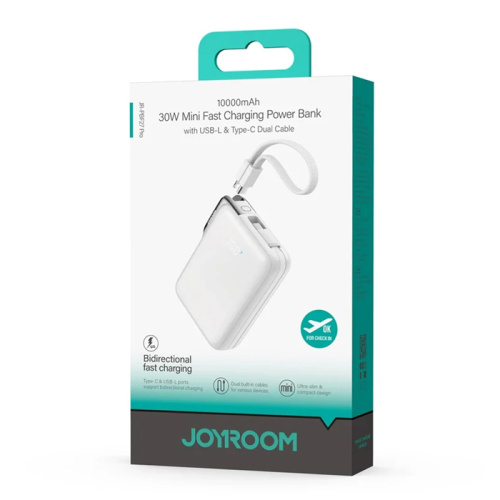 Пзу joyroom jr-pbf27 10000mah (22.5w) белый