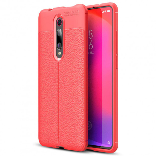 Чехол-силикон autofocus карбон xiaomi redmi 9 красный