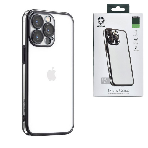 Чехол-крышка green lion mars electroplating tpu case для iphone 14 pro черный