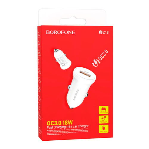 Азу borofone bz18 (usb/3.0/18w) белая