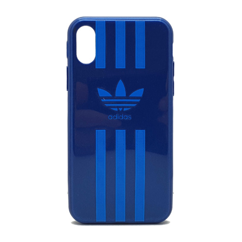Чехол силикон Adidas корона iphone x/xs синий