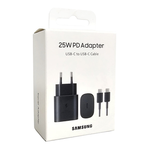 Сзу/type-c Samsung 25w (official) (+ кабельtype-c/ep-ta800) черное
