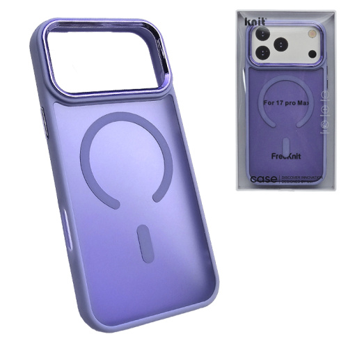 Чехол-крышка knit magsafe для iphone 17 pro max сиреневый