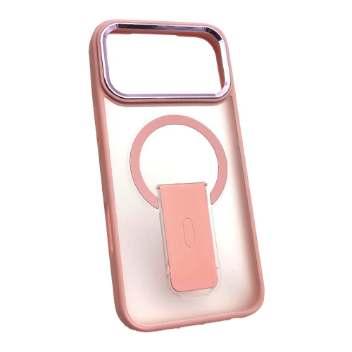 Чехол-крышка #40 с подставкой для iphone 17 pro max розовая