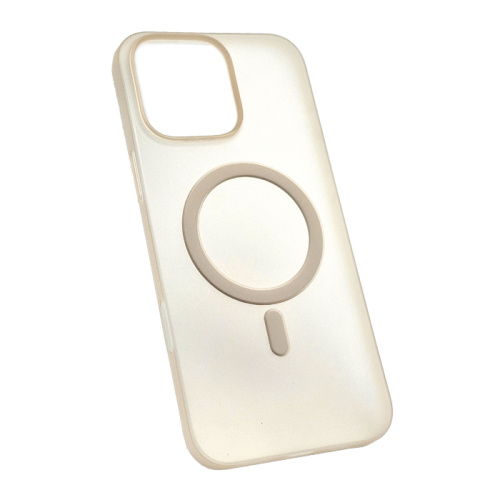 Чехол-крышка case #003 magsafe для iphone 16 pro max gold