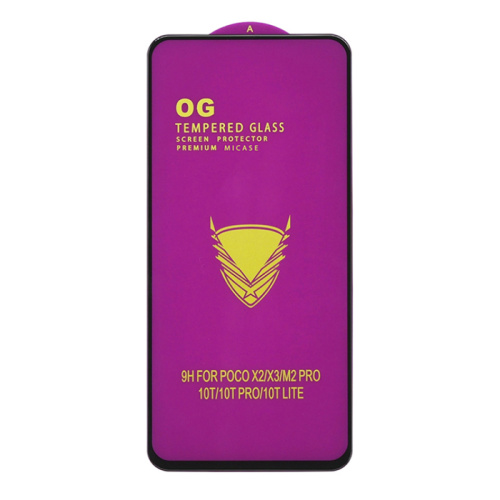 Стекло Защитное OG (norm) Xiaomi Poco X2/X3/M2 pro/10T/10T pro/10T lite черное