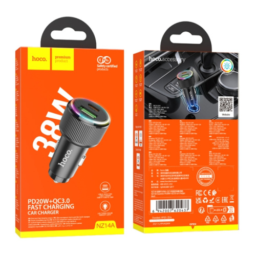 Азу hoco nz14a (pd20w/qc3.0) черный