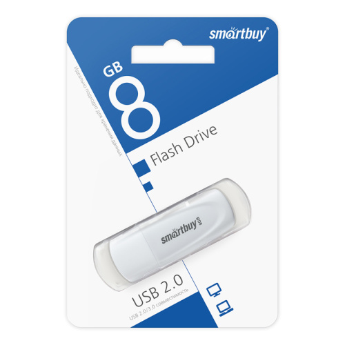 8gb usb smartbuy scout белый