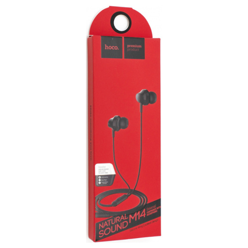 H/f (3.5mm) hoco m14 natural sound с микрофоном черные