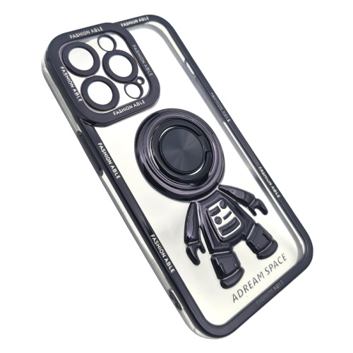 Чехол-силикон adream spaces с кольцом для iphone 13 pro черный