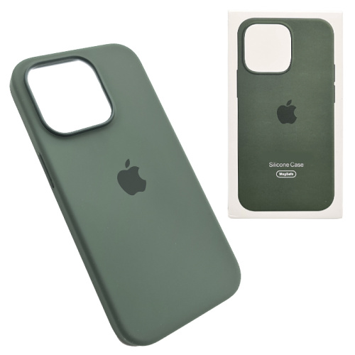 Чехол-крышка silicone case magsafe для iphone 13pro max зеленый