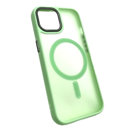 Чехол крышка magnetic collection mil-std для iphone 15 светло-зеленый