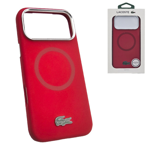 Чехол-крышка #32 lacoste liquid (magsafe) для iphone 17 pro красный (lslar)