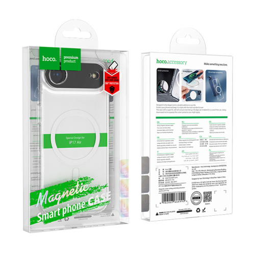 Чехол-силикон hoco airbag series (magnetic) iphone 17 air прозрачный
