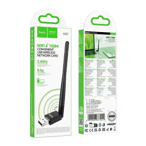Адаптер wi-fi hoco hi37 черный
