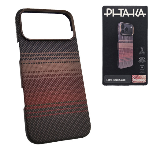 Чехол-крышка #74 pitaka iphone 17 pro sunset коричневая