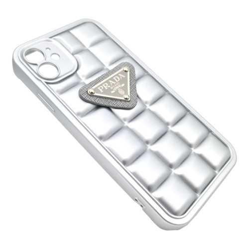 Чехол-силикон prada для iphone 11 (6.1) серебристый