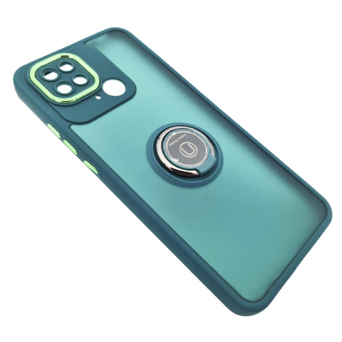 Чехол-крышка beauty с кольцом xiaomi redmi 10c зеленый