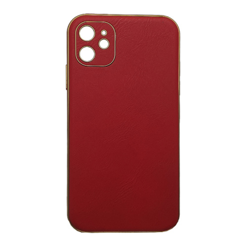 Чехол силикон под кожу для iphone 11 красный