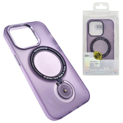 Чехол-крышка fech&design с держателем для iphone 14 pro max фиолетовый