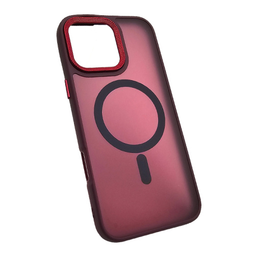Чехол крышка magnetic collection mil-std для iphone 16 pro max красный
