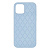 Чехол-крышка silicone case стеганый для iphone 12 pro max голубой