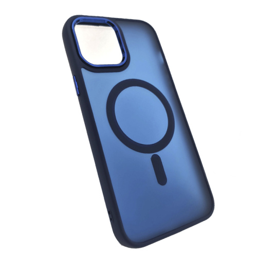 Чехол-крышка #83 magnetic collection mil-std для iphone 16 pro max синий