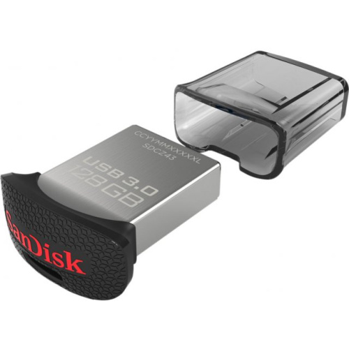 128gb (3.2) usb sandisk cz430 ultra fit (400mb/s) черная