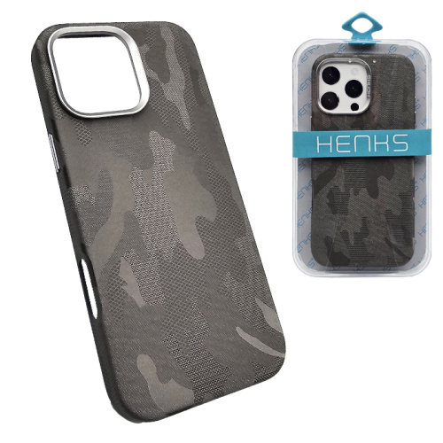 Чехол-крышка henks #56 camo case для iphone 16 pro max серый