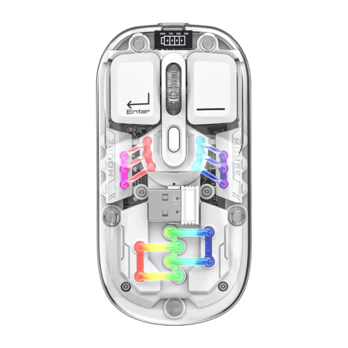 Мышь беспроводная coteci magic crystal iv qf026wh белый