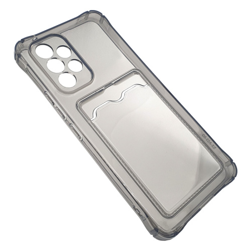 Чехол-силикон card holder Samsung a53/5g темно-прозрачный