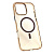 Чехол-крышка clear magnetic #011 для iphone 16 pro золотой