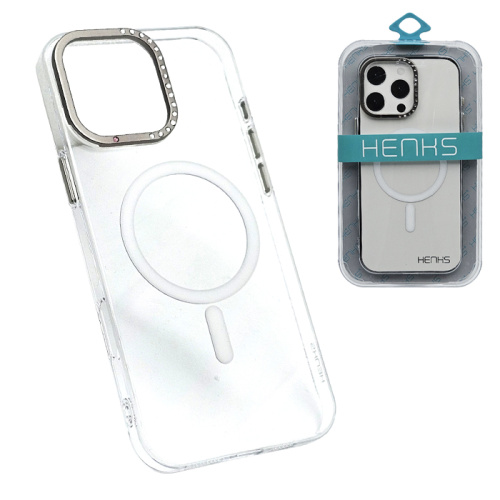 Чехол-крышка henks #56 diamond magsafe для iphone 16 pro max прозрачный